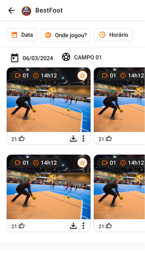 Vídeos do aplicativo FilmaEu